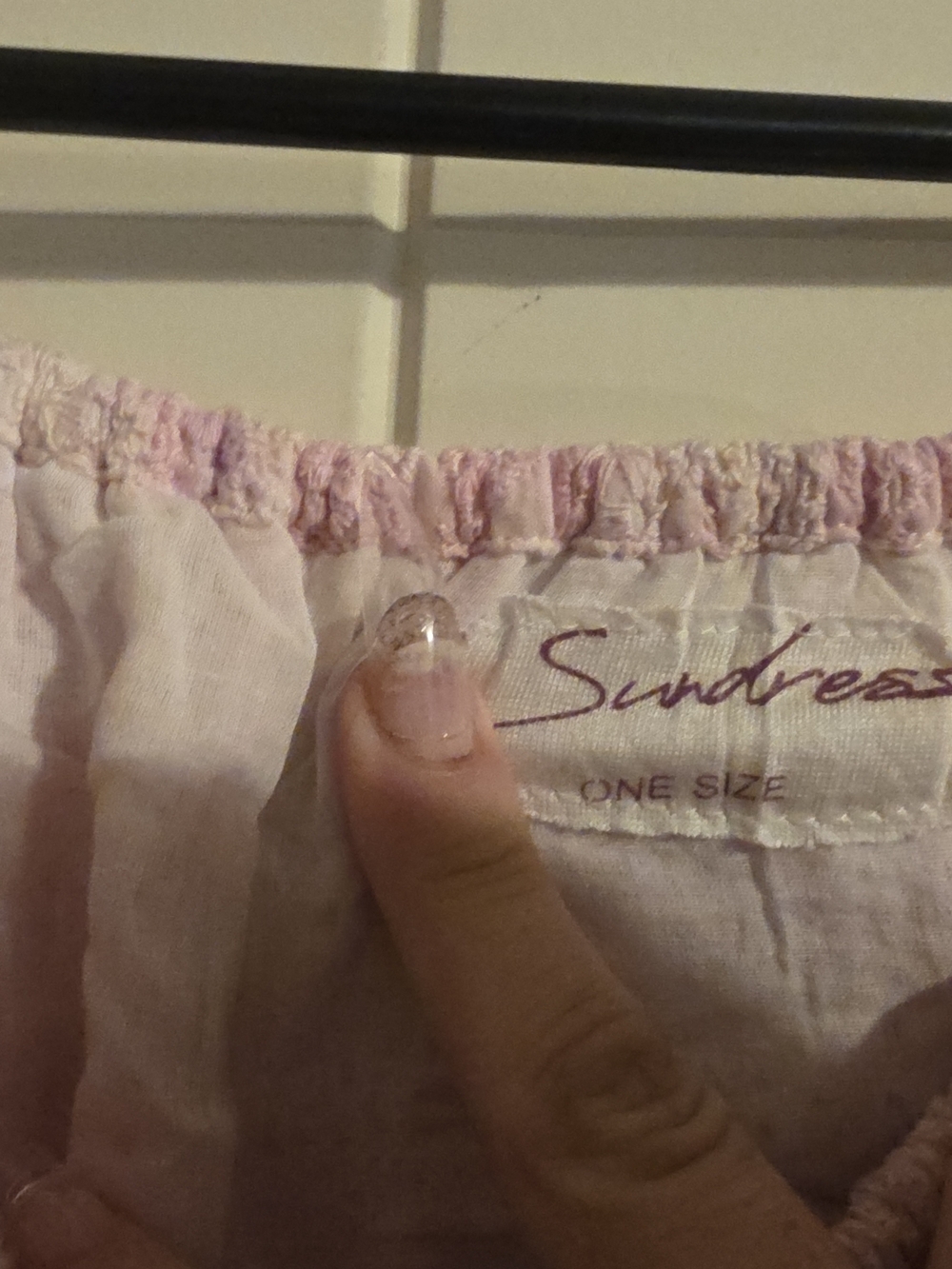 Sundress Paris Pink Broderie Anglaise Off-the-Shoulder Cotton Midi Dress - Picture 6 of 7